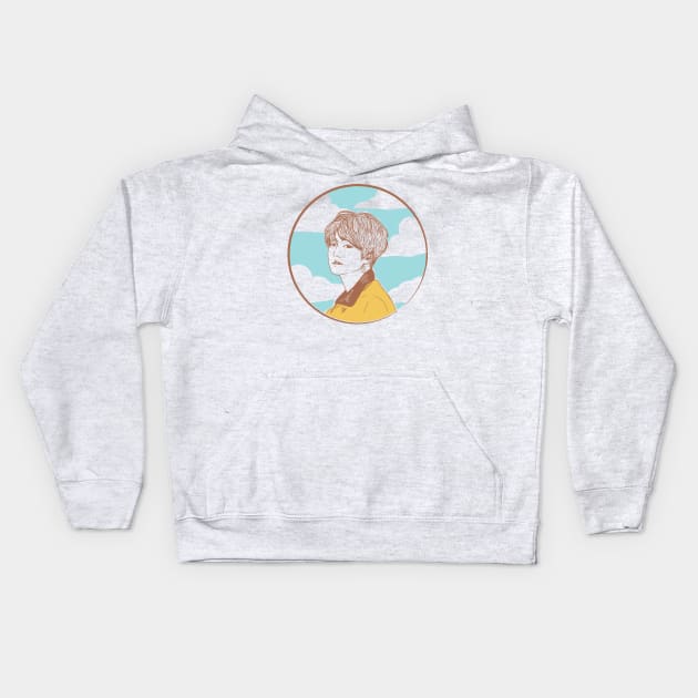 Euphoria Jungkook Bts Fanart Kpop Kids Hoodie by viovi